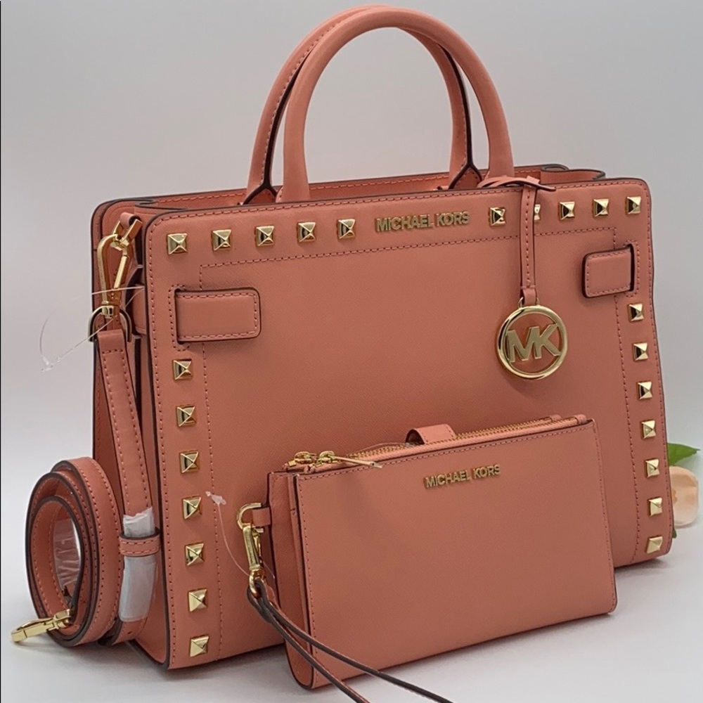 MICHAEL KORS RAYNE MD EW SATCHEL & WRISTLET SET - Picture 3 of 16